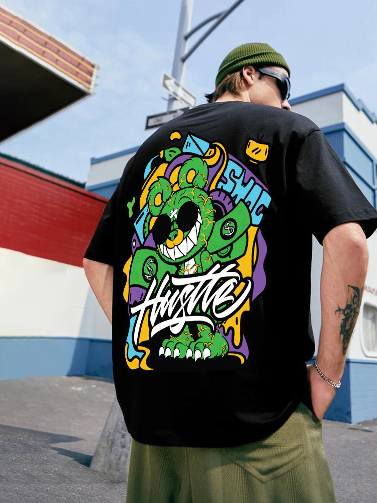 Black Graphic Print T-Shirt