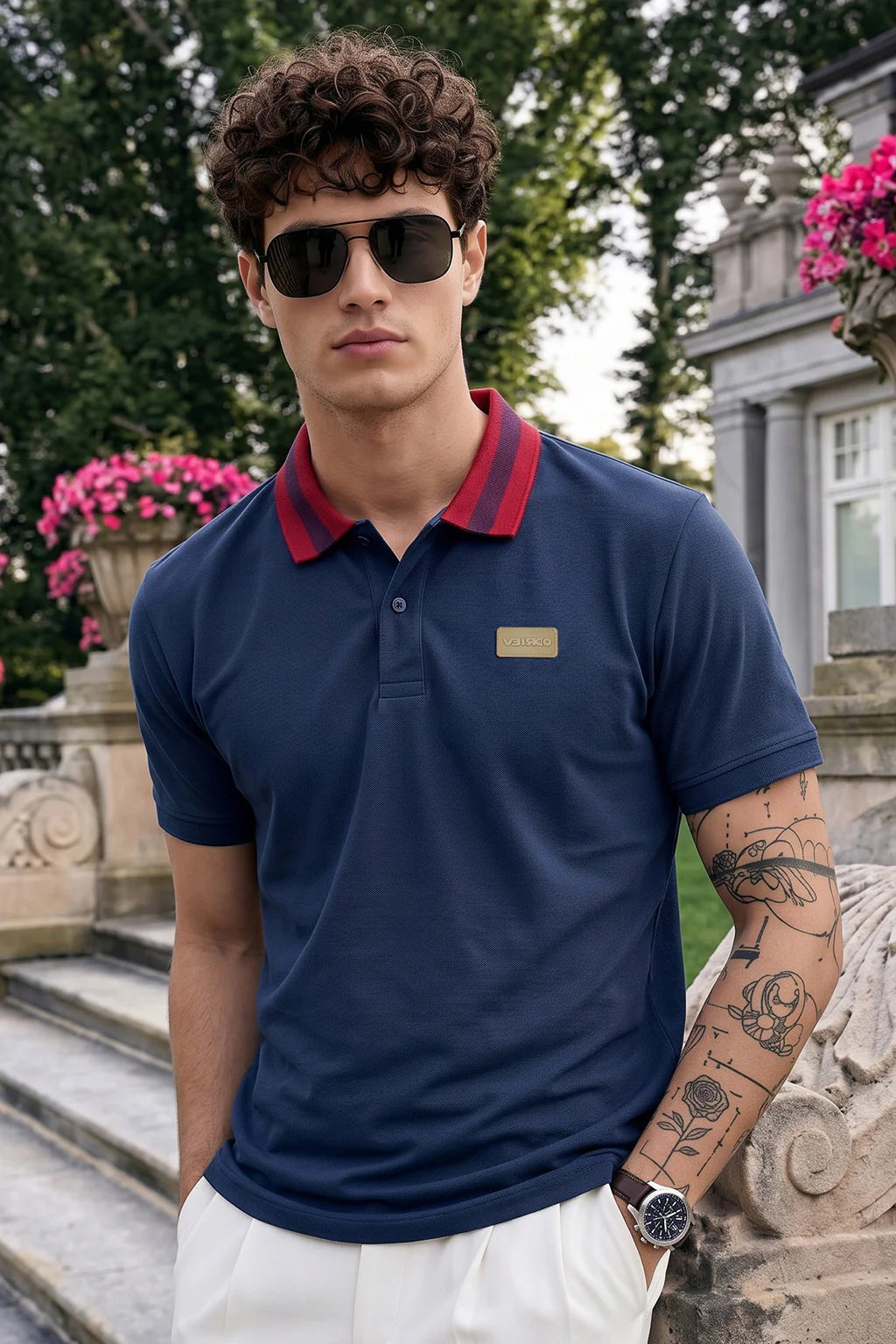 Navy Blue Polo T-Shirt